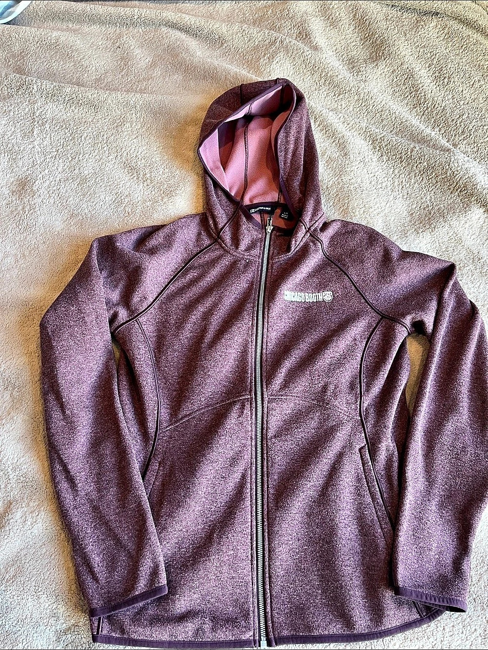 Cutter & Buck Chicago Booth Full Zip Hooded Sweater - Size Large